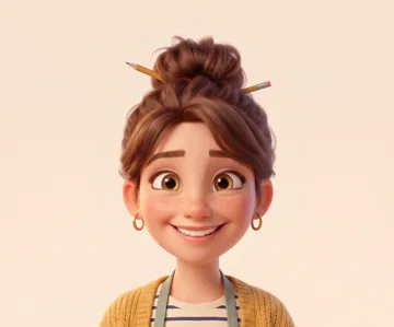 Mia smiling